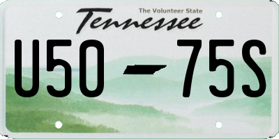 TN license plate U5075S