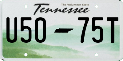 TN license plate U5075T