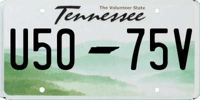 TN license plate U5075V