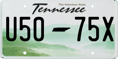 TN license plate U5075X
