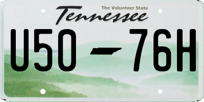 TN license plate U5076H