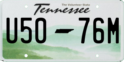 TN license plate U5076M