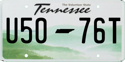 TN license plate U5076T