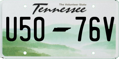TN license plate U5076V