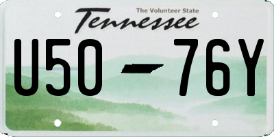 TN license plate U5076Y