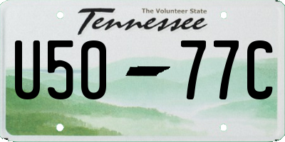 TN license plate U5077C