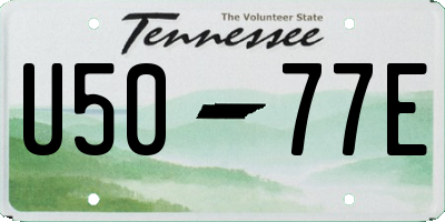 TN license plate U5077E