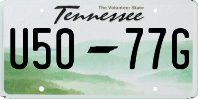 TN license plate U5077G
