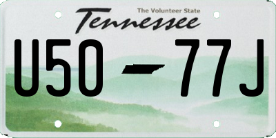 TN license plate U5077J
