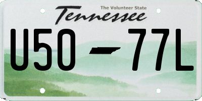 TN license plate U5077L
