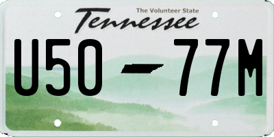 TN license plate U5077M