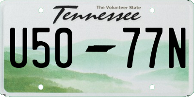 TN license plate U5077N