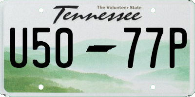 TN license plate U5077P