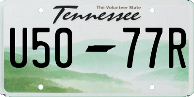 TN license plate U5077R