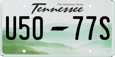 TN license plate U5077S