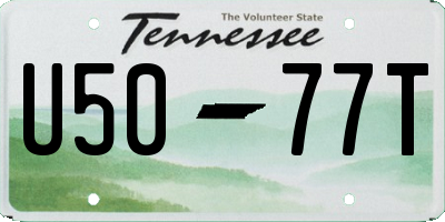 TN license plate U5077T