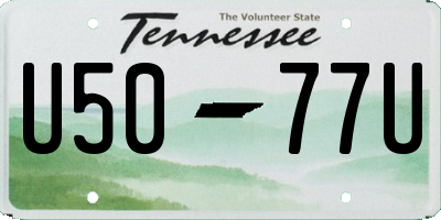 TN license plate U5077U