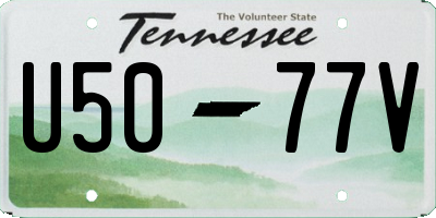 TN license plate U5077V