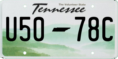 TN license plate U5078C