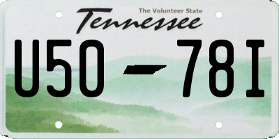 TN license plate U5078I