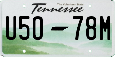 TN license plate U5078M