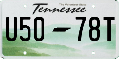 TN license plate U5078T