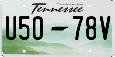 TN license plate U5078V