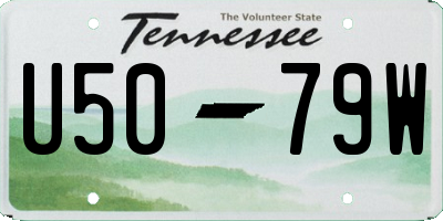 TN license plate U5079W