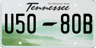 TN license plate U5080B