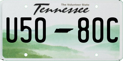 TN license plate U5080C
