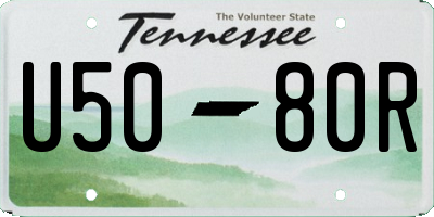 TN license plate U5080R
