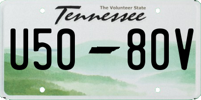 TN license plate U5080V