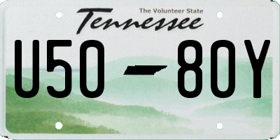 TN license plate U5080Y