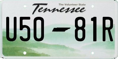 TN license plate U5081R