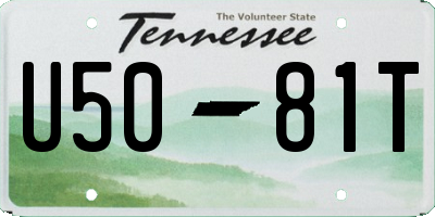 TN license plate U5081T