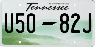 TN license plate U5082J