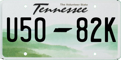 TN license plate U5082K