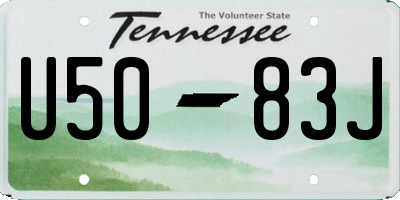 TN license plate U5083J