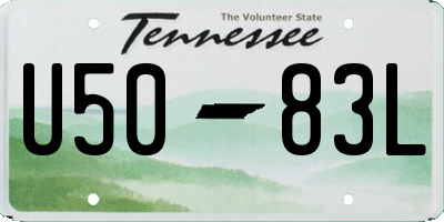 TN license plate U5083L