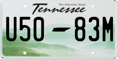 TN license plate U5083M