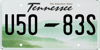 TN license plate U5083S