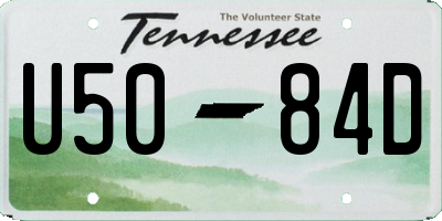 TN license plate U5084D