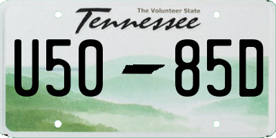 TN license plate U5085D