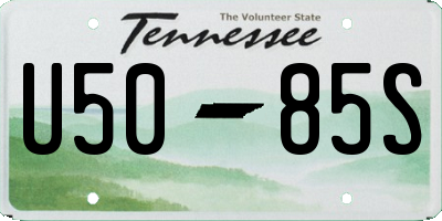 TN license plate U5085S