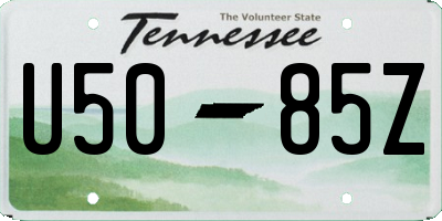 TN license plate U5085Z