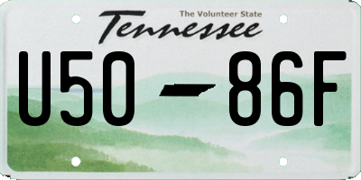 TN license plate U5086F