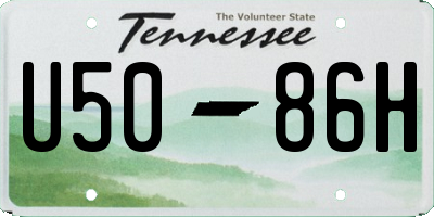 TN license plate U5086H