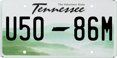 TN license plate U5086M