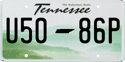 TN license plate U5086P