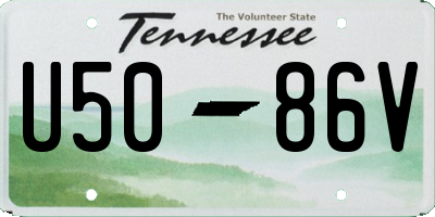 TN license plate U5086V